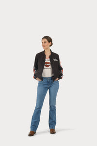 Harley-Davidson® Women's Iconic Sleeve Stripe Bomber Jacket - 98403-23VW