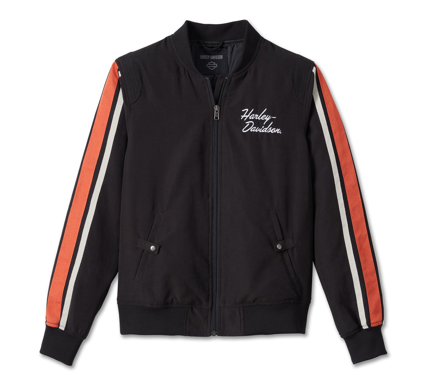 Harley-Davidson® Women's Iconic Sleeve Stripe Bomber Jacket - 98403-23VW