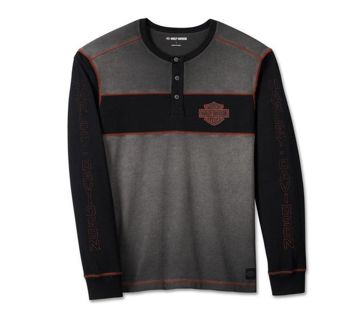 Harley-Davidson® Iron Bond Henley Colorblock Light Grey - 99002-23VM