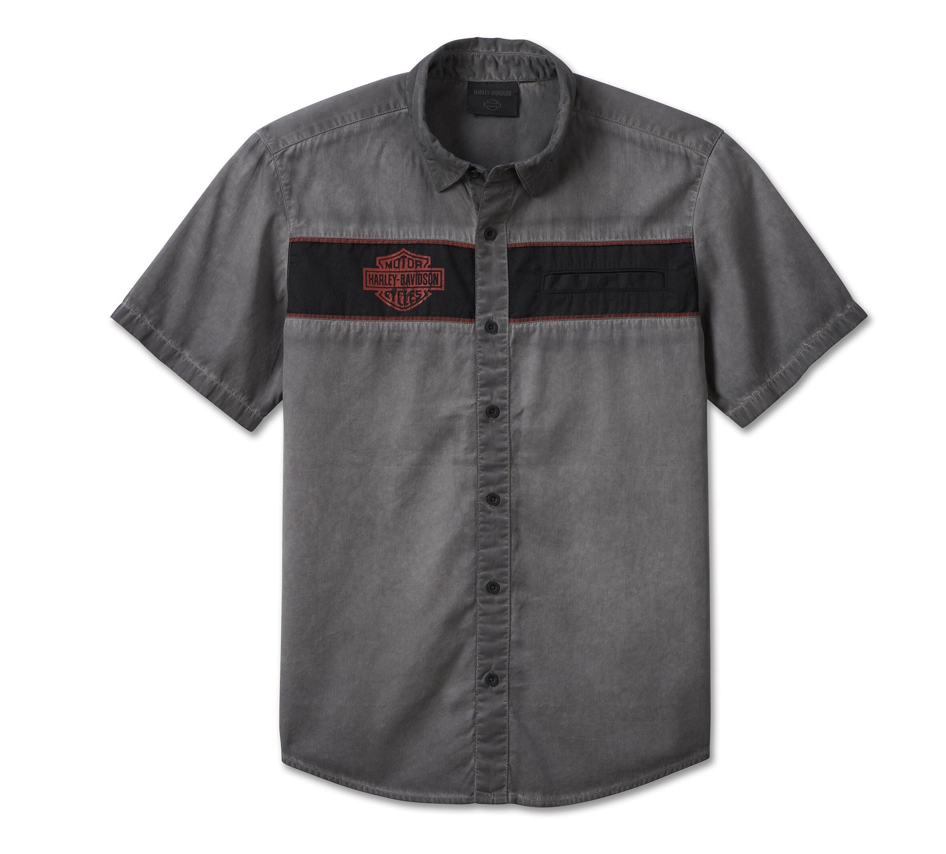 Harley-Davidson® Iron Bond Shirt Colorblock Blackened Pearl - 99004-23Vm Men’s