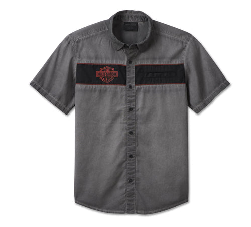 Harley-Davidson® Iron Bond Shirt Colorblock Blackened Pearl - 99004-23VM