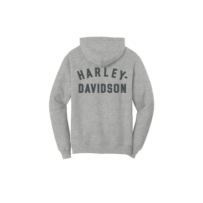 Harley-Davidson® Women's Special Racer Font Zip Front Hoodie Light Grey Heather - 99008-23VW