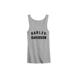 Harley-Davidson® Women's Ultra Classic Racer Font Ribbed Tank Light Grey Heather -  99015-23VW