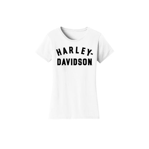 Harley-Davidson® Women's Forever Racer Font Tee Bright White -  99020-23VW