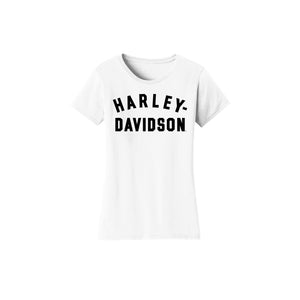 Harley-Davidson® Women's Forever Racer Font Tee Bright White -  99020-23VW