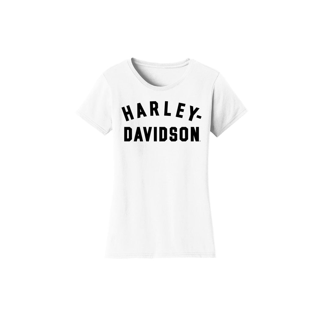 Harley-Davidson® Women's Forever Racer Font Tee Bright White