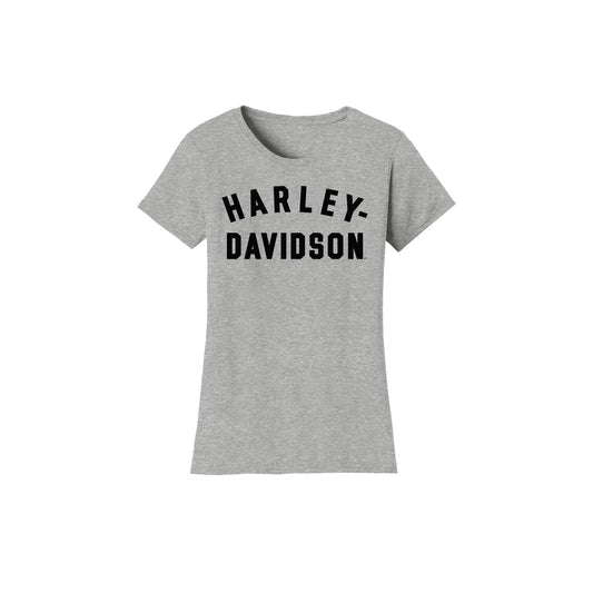 Harley-Davidson® Women’s Forever Racer Font Tee Light Grey Heather - 99021-23Vw