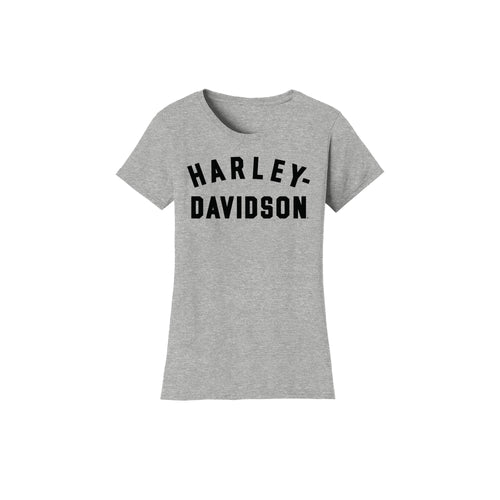 Harley-Davidson® Women's Forever Racer Font Tee Light Grey Heather -  99021-23VW