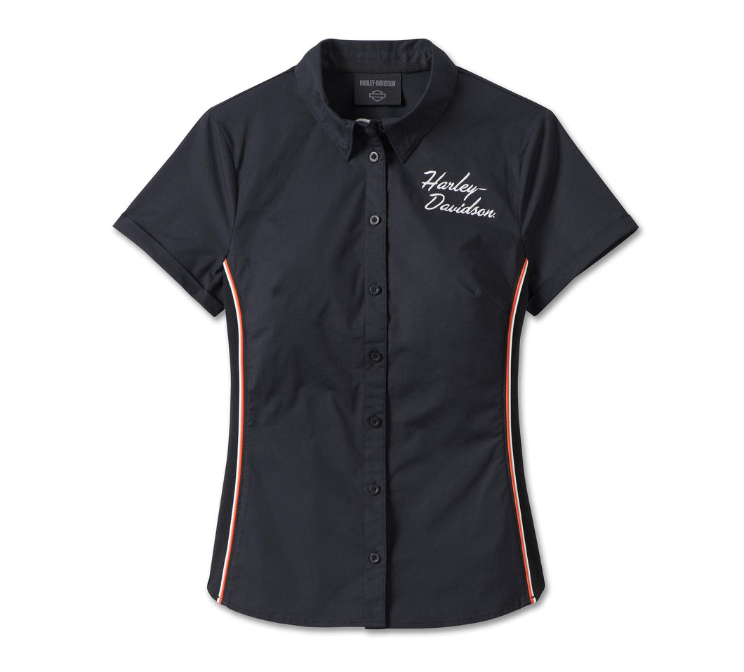 Harley-Davidson® Women's Inherent Button Front Shirt Black Beauty - 99023-23VW