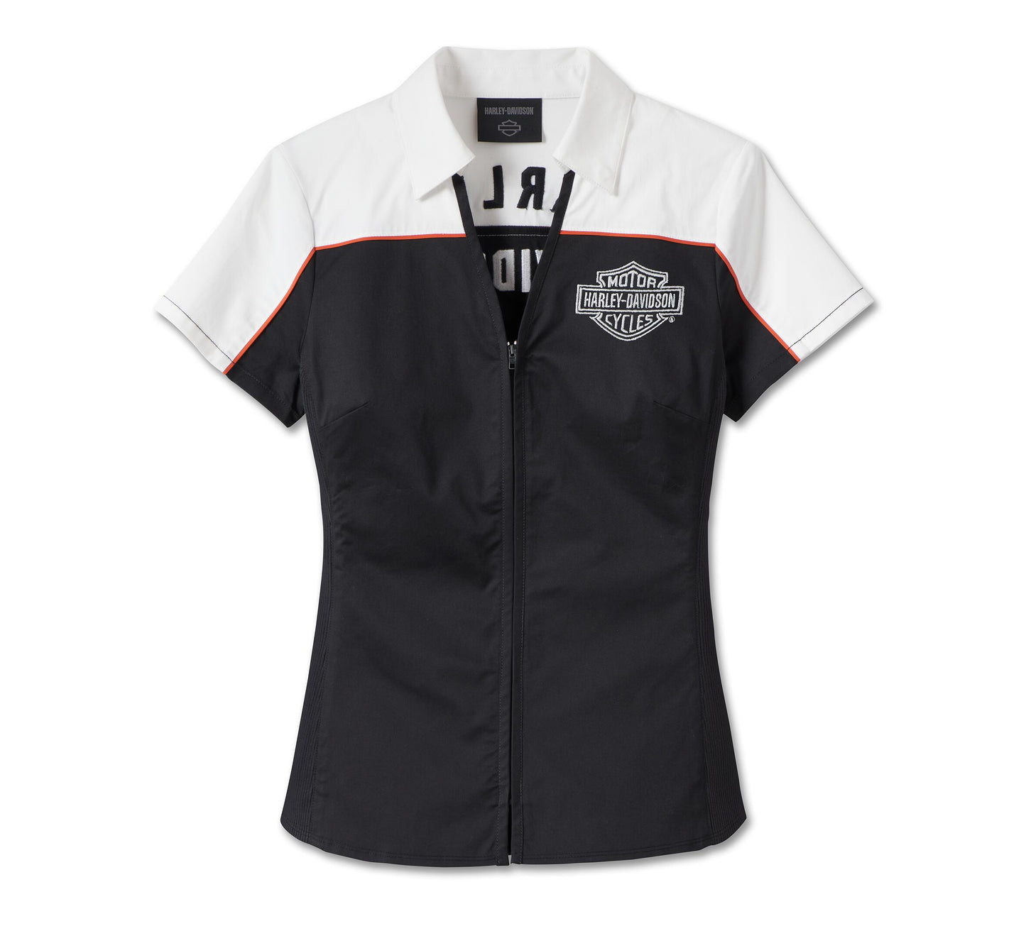 Harley-Davidson® Women's Elemental Zip Front Shirt Colorblock- 99024-23VW