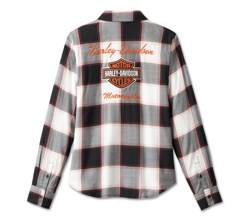 Harley-Davidson® Women's Classic Bar & Shield Plaid Shirt YD Plaid - 99025-23VW