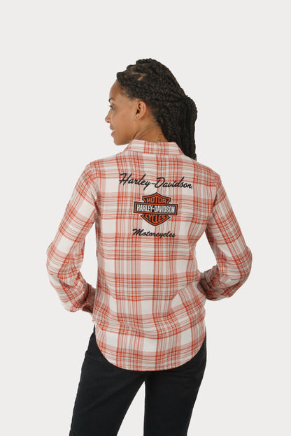 Harley-Davidson® Women's Classic Bar & Shield Plaid Shirt YD Plaid - 99026-23VW