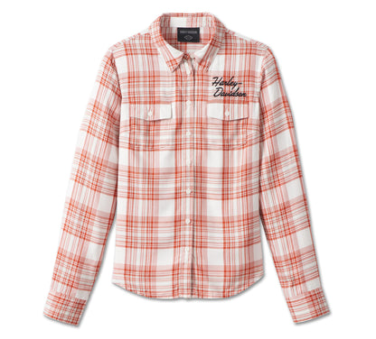 Harley-Davidson® Women's Classic Bar & Shield Plaid Shirt YD Plaid - 99026-23VW