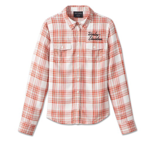Harley-Davidson® Women's Classic Bar & Shield Plaid Shirt YD Plaid - 99026-23VW