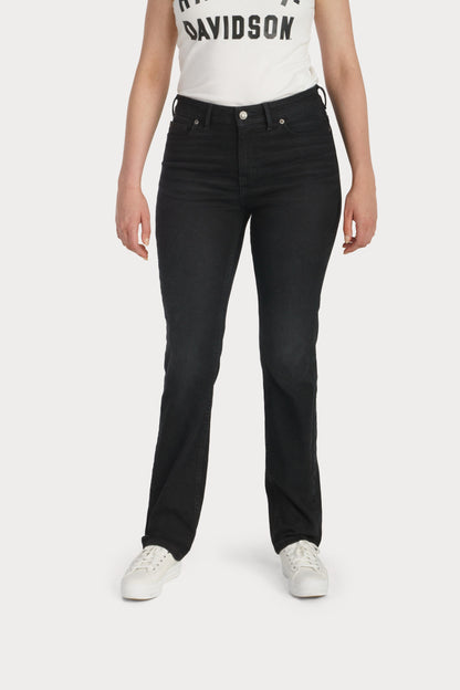 Harley-Davidson® H-D® High-Rise Straight Leg Jeans Black Denim - 99046-23VW