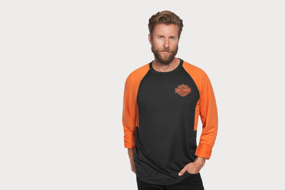 Harley-Davidson® Men’s Performance B&S Tee Black Beauty - 99052-22Vm Long Sleeve