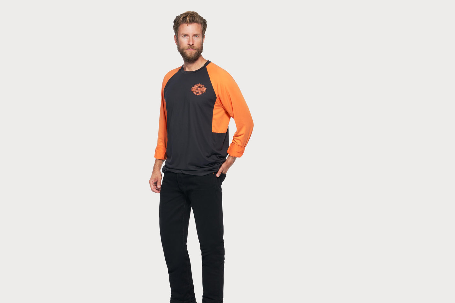 Harley-Davidson® Men’s Performance B&S Tee Black Beauty - 99052-22Vm Long Sleeve