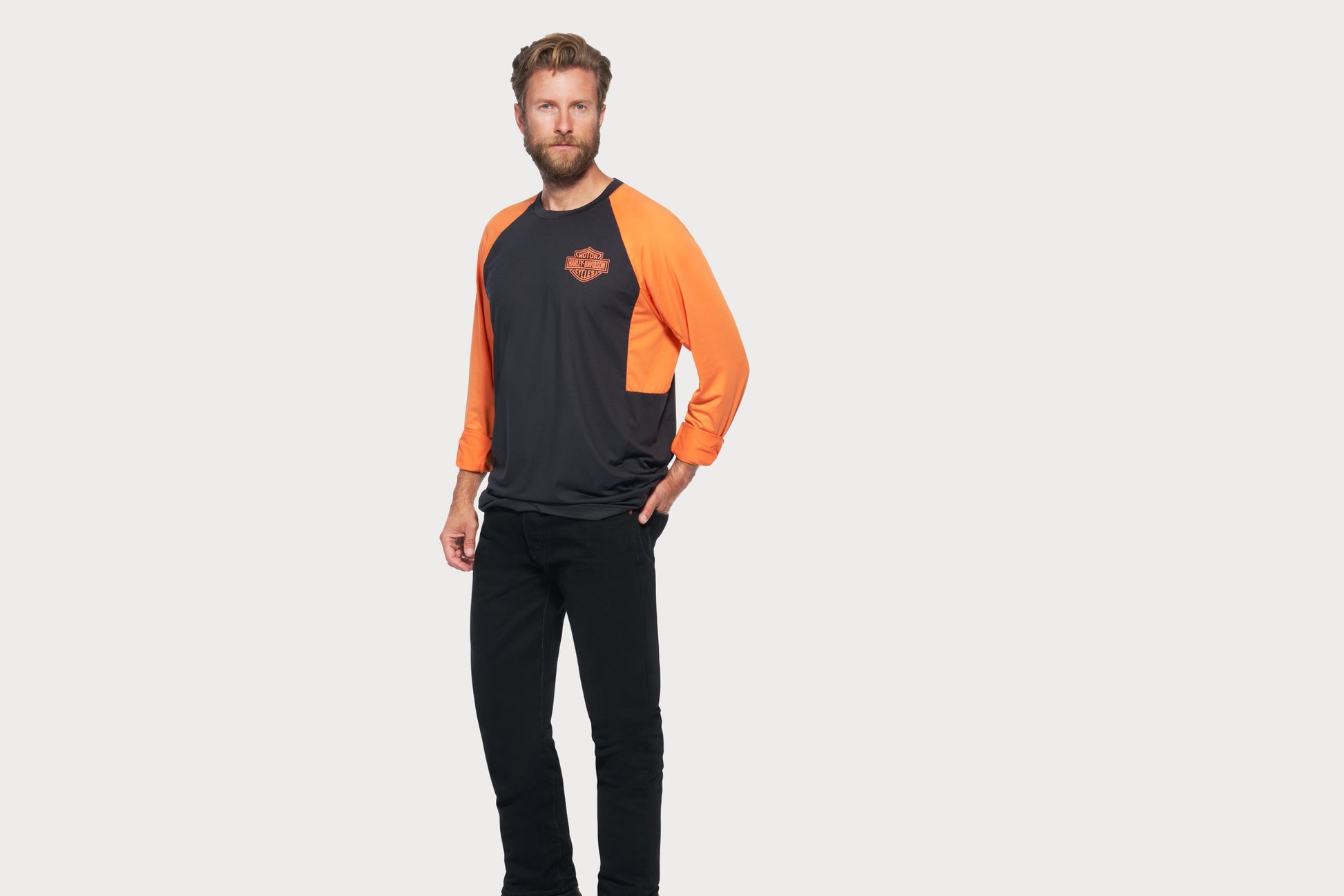 Harley-Davidson® Men’s Performance B&S Tee Black Beauty - 99052-22Vm Long Sleeve