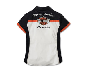 Harley-Davidson® Women's Elemental Bar & Shield Zip Front Shirt - 99055-23VW