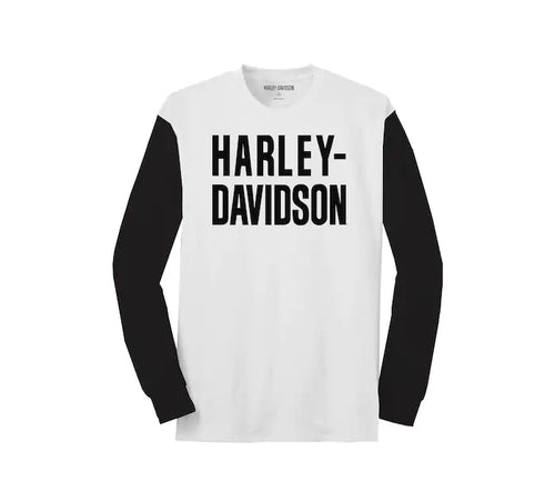 Harley-Davidson® Men's Foundation Colorblock Tee Bright White - 99078-22VM