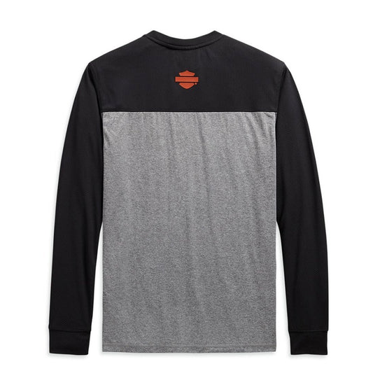 Harley-Davidson  Performance Micro Mesh Colorblock Tee Long Sleeve Tees