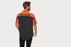 Harley-Davidson® Men's Coolcore® B&S Shirt Colorblock Vintage Orange - 99087-22VM