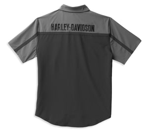 Harley-Davidson® Men's Coolcore® B&S Shirt Colorblock Blackened Pearl - 99088-22VM
