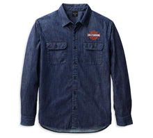 Harley-Davidson® Men's B&S Denim Shirt Dark Indigo - 99090-22VM