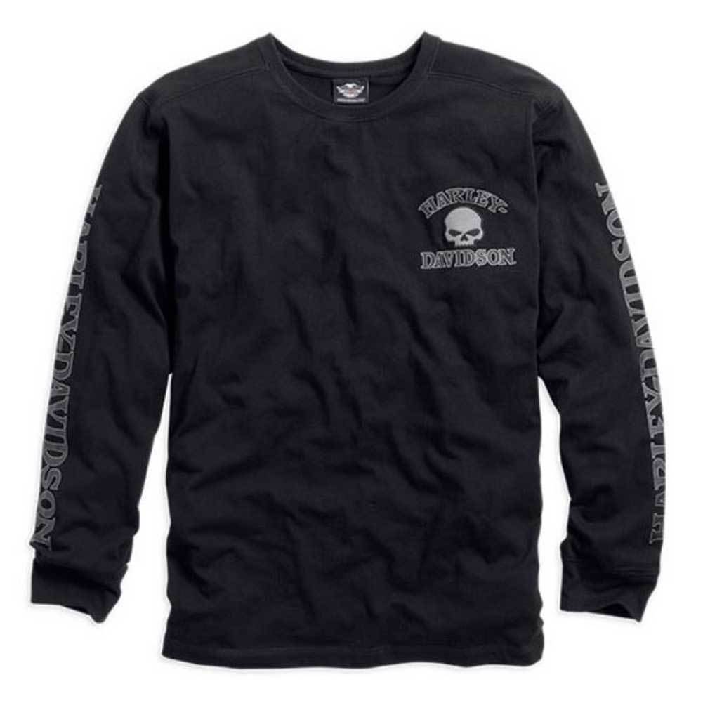 Harley-Davidson  Mens Skull Long Sleeve Tee Black - 99091-14Vm Tees