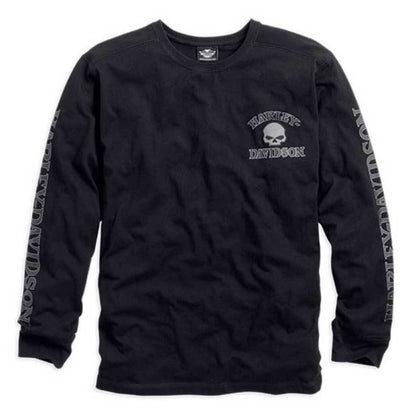 Harley-Davidson  Mens Skull Long Sleeve Tee Black - 99091-14Vm Tees