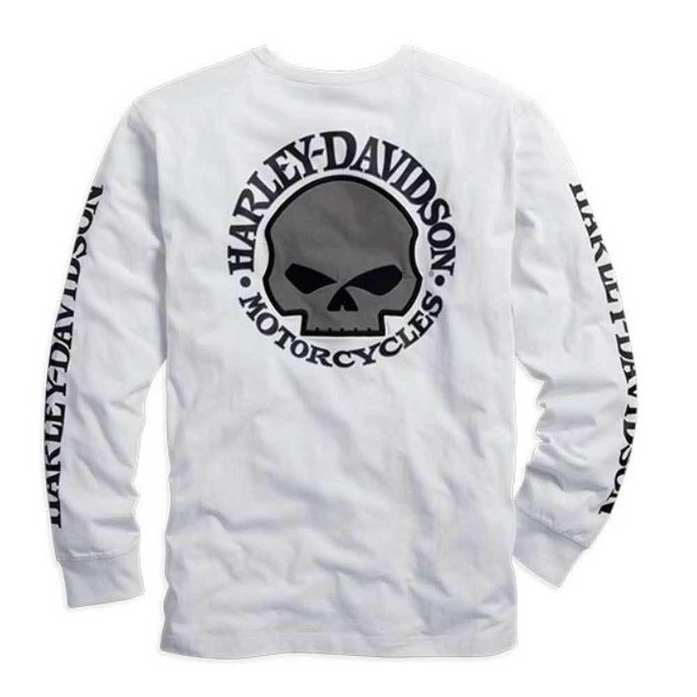 Harley-Davidson  Mens Skull Long Sleeve Tee White - 99092-14Vm Tees