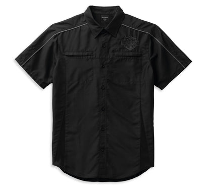 Harley-Davidson® Men’s Performance B&S Shirt Black/Grey - 99092-22Vm Short Sleeve