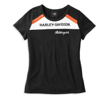 Harley-Davidson® Women's Accelerate Stripe Knit Top Colorblock Black Beauty - 99101-22VW