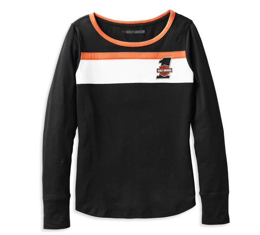 Harley-Davidson® Women's Full-Speed Knit Top Colorblock Black Beauty - 99102-22VW
