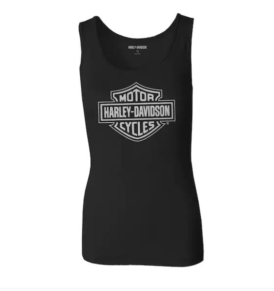Harley-Davidson® Women's Ultra Classic Bar & Shield Ribbed Tank Black Beauty - 99105-22VW