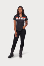 Harley-Davidson® Women's Crew Stripe Zip Front Shirt Colorblock Black Beauty - 99114-22VW