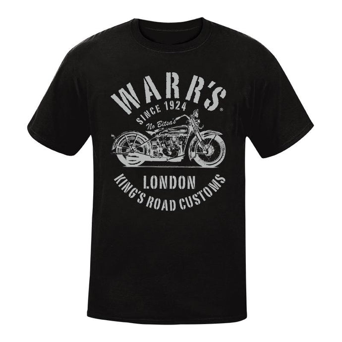 Warrs H-D® Mens Kings Road Customs T-Shirt - Black T-Shirts