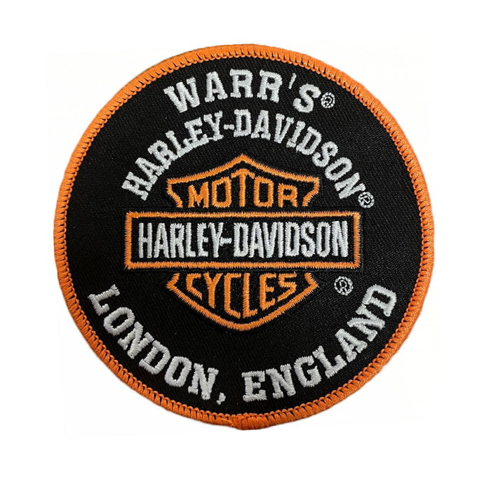 Warr's H-D® Bar & Shield London Patch - Black & Orange