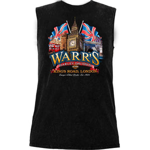 Warr's H-D® Women's Patriotic Skull and Big Ben London Tee