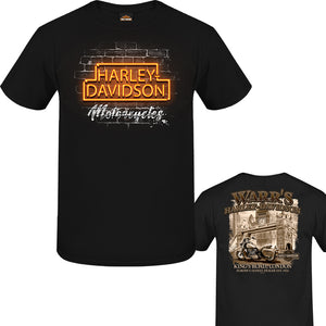 Warr's H-D® Men's Neon Sign and London Sepia Tee