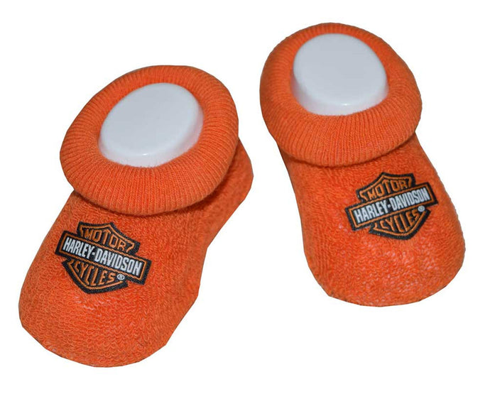 Harley-Davidson® Baby Boys’ Boxed Booties Bar & Shield Logo - Orange