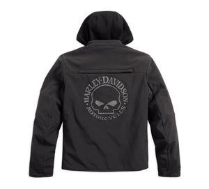 Harley-Davidson  Mens Reflective Skull 3-In-1 Soft Shell Riding Jacket - 98164-17Em Jackets